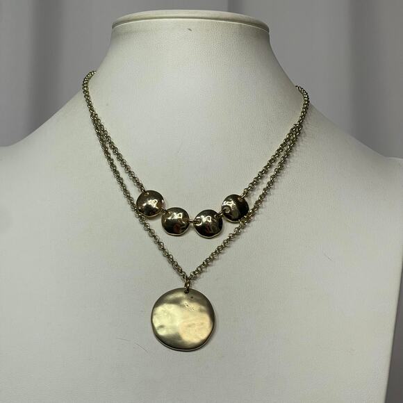 Chico's gold tone multi strand necklace signed costume jewelry pendant - Picture 12 of 15